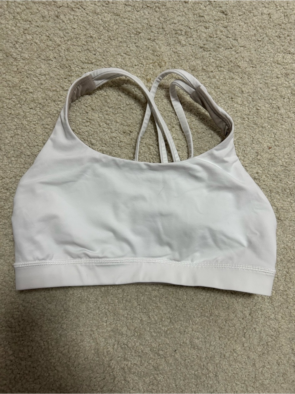 lululemon white Strappy High-Neck Sports Bra